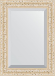 BY 1222 Зеркало с фацетом в багетной раме - старый гипс 82 mm EVOFORM Exclusive