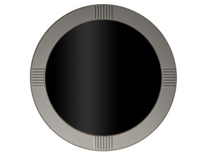 Круглое деревянное зеркало с рамкой