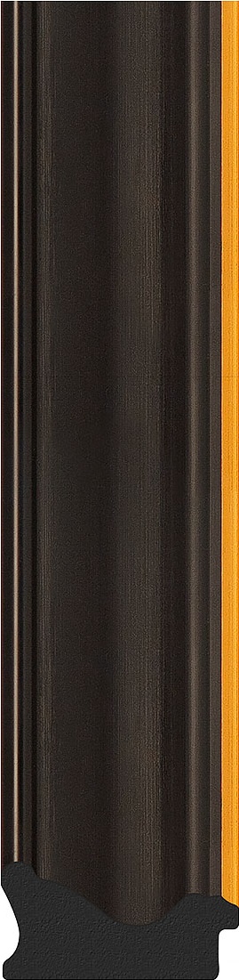 BY 7402 Зеркало в багетной раме - черное дерево с золотом 71 mm EVOFORM Octagon - Вид №3