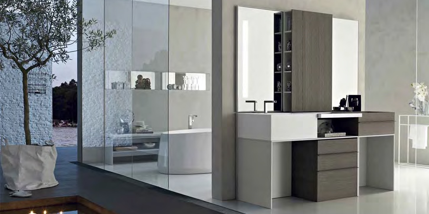 Toscoquattro Шкаф для ванной навесной ELEMENTS серый 20P12MG - Вид №1