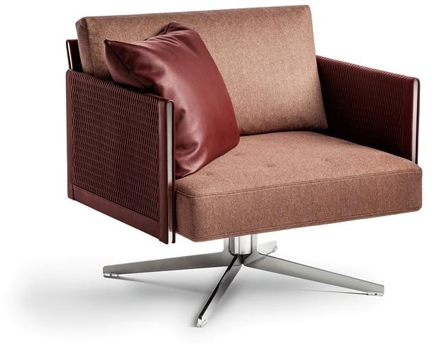 Poltrona Frau Вращающееся кресло из ткани с 4 спицами La collezione - divani e poltrone sun-id-1363405 - Вид №1
