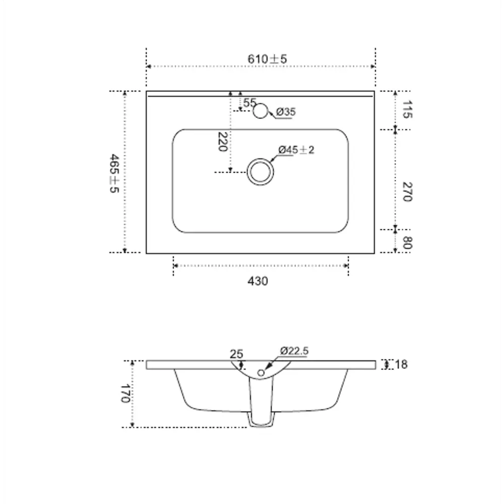 Раковина мебельная AM.PM Flash M9HWCC0601WG 61 см 89394650 STLM-2174838 - Вид №2