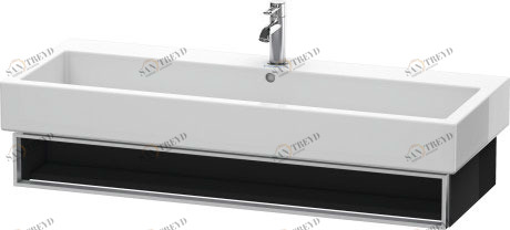 VE600804040 Vero Тумбочка подвесная Черный глянцевый лак Duravit