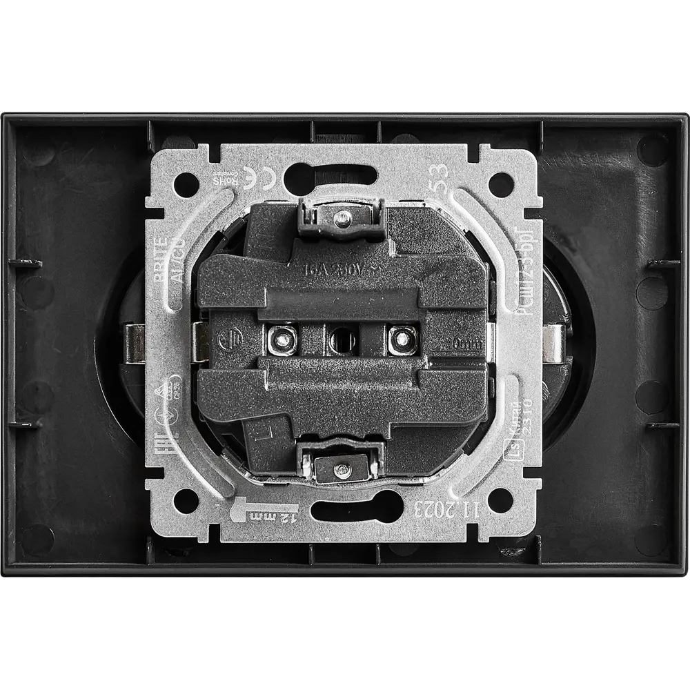 Двойная розетка IEK Brite графит с защитными шторками 87761599 STLM-1495886 - Вид №3