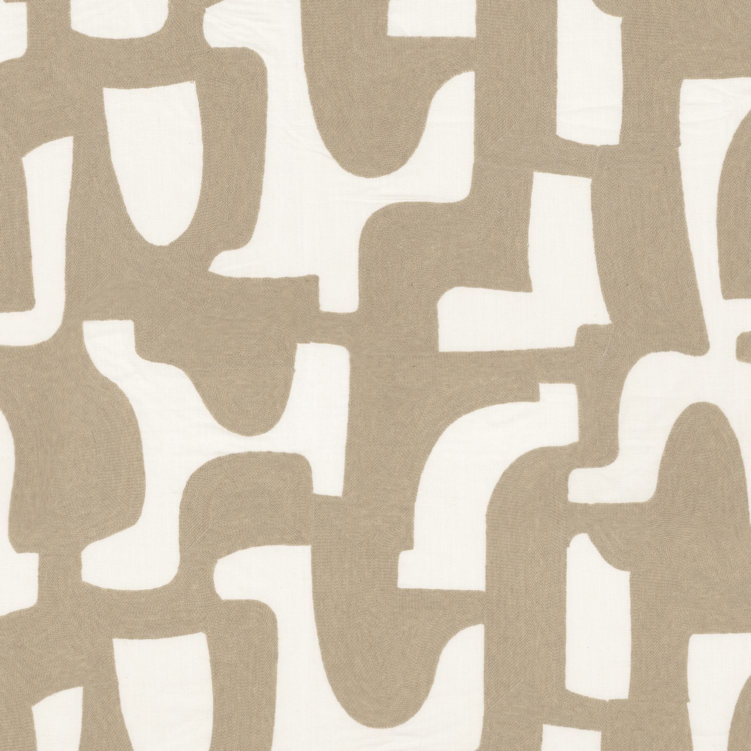 Вышитая ткань из хлопка, вискозы и льна Casamance Luminescence ARCH-00036835 - Вид №9