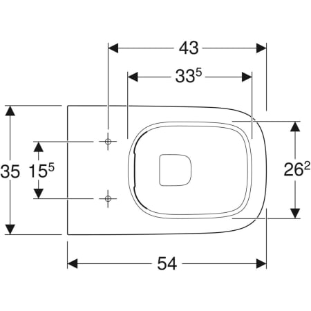 500.840.00.1 Напольный унитаз Geberit Smyle Square, приставной, закрытая форма, Rimfree Geberit  - Вид №2