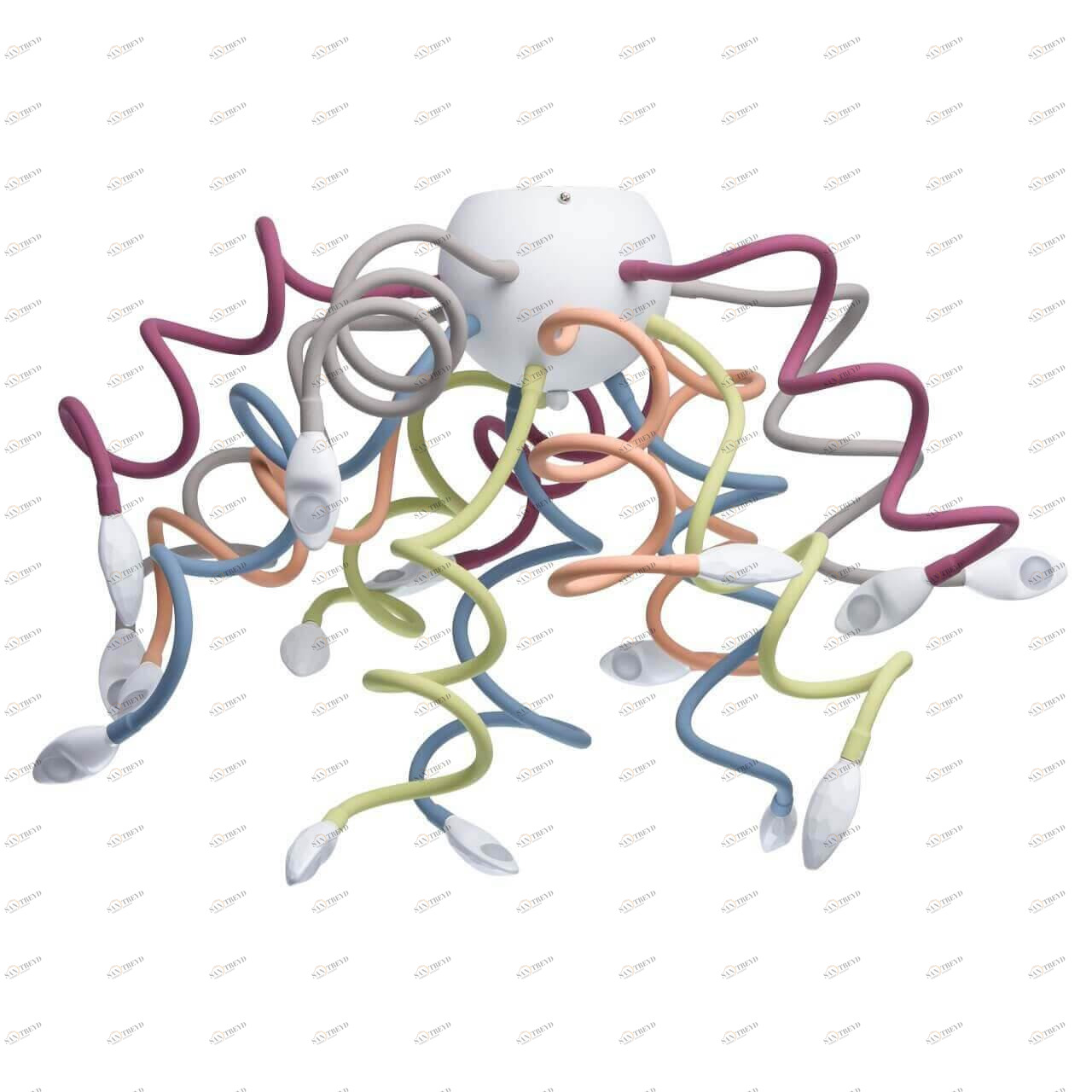 Потолочная светодиодная люстра "Зиген" DE MARKT ЗИГЕН 326544 Фиолетовый 