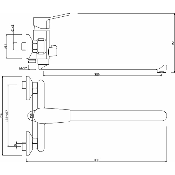 35-L35L/K JASON  Смеситель универсальный  ARGO kran 35l35lkjason - Вид №1