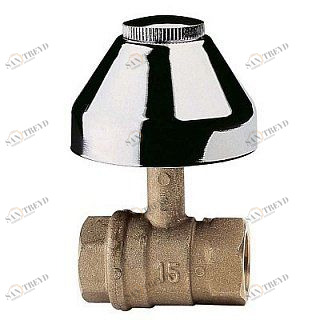 Кран шаровой ITAP под штукатурку с хромированным колпаком 1/2'' 13612