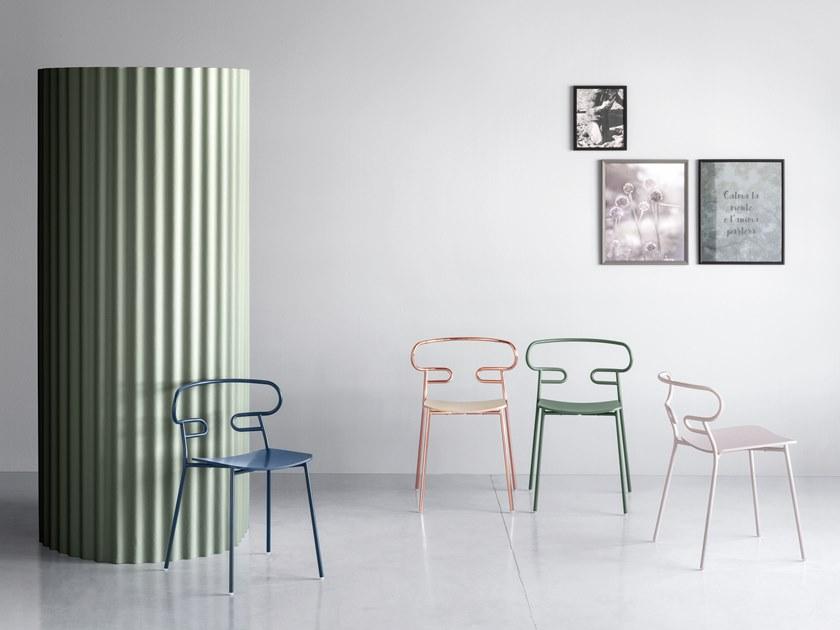 TrabA' Штабелируемый стул из ткани Genoa 0047-met-im - Вид №2