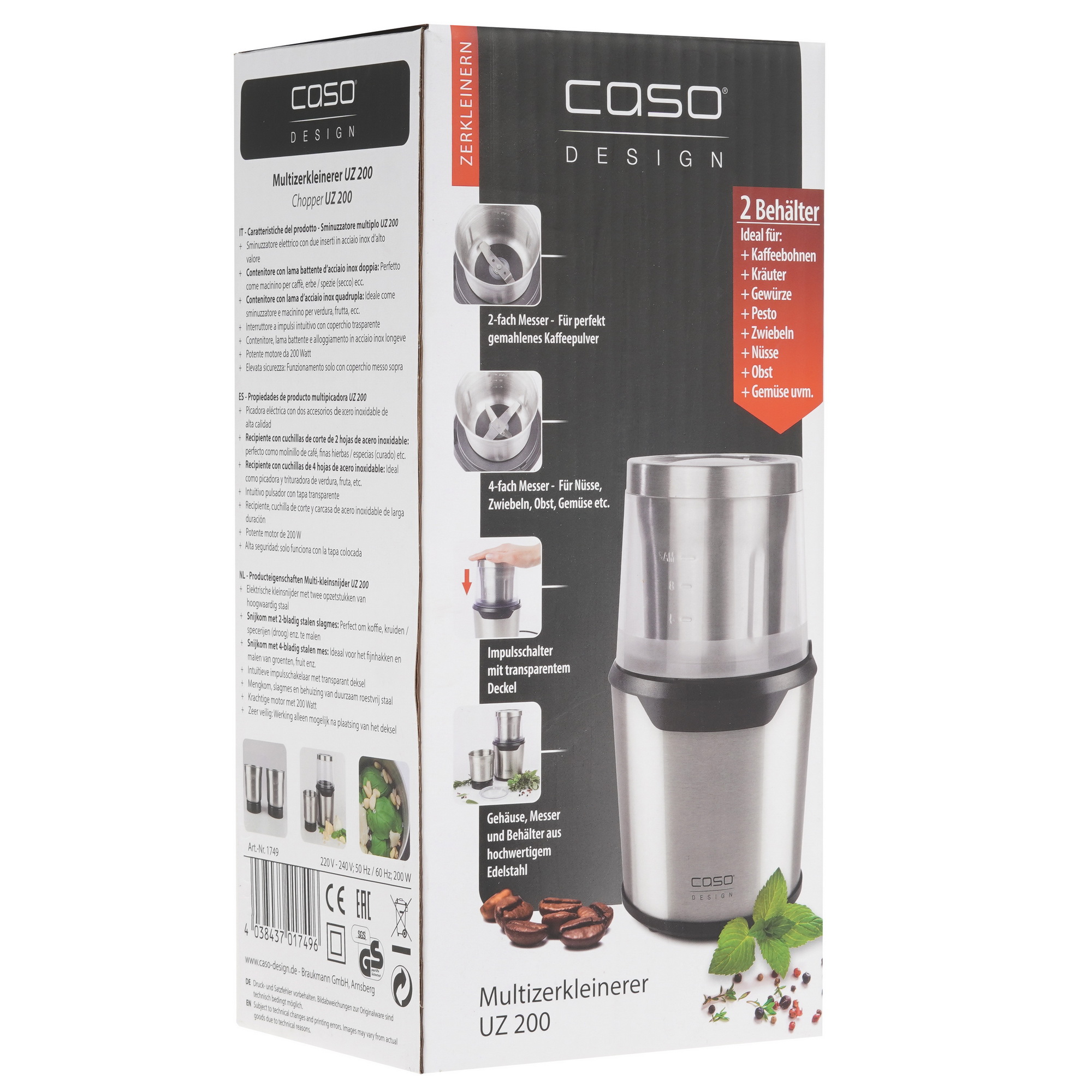 8195796 Измельчитель  CASO UZ 200 серебристый STDN-0074442 - Вид №8