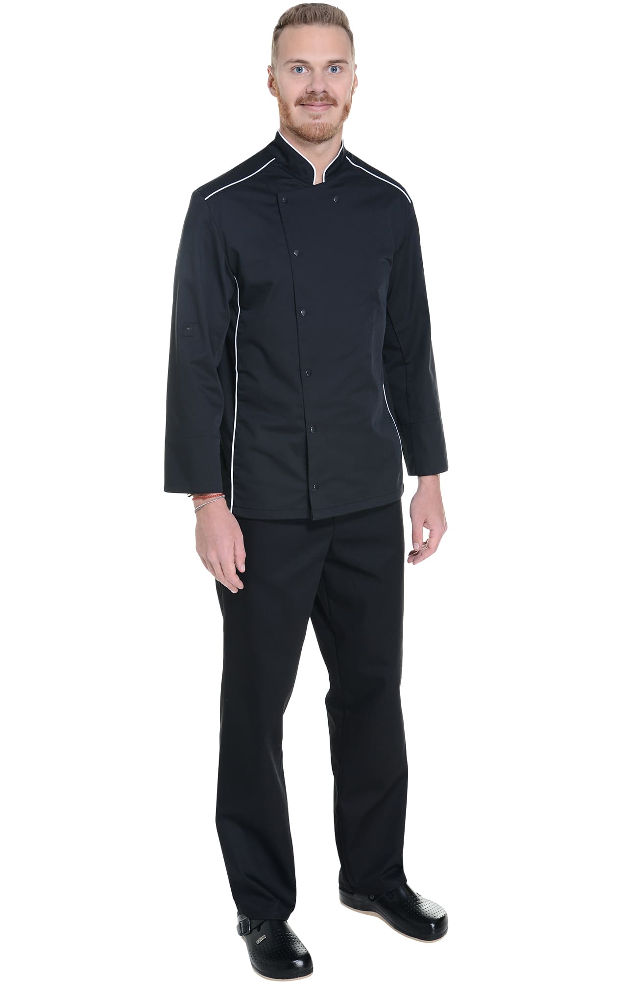 62608 Китель поварской black (черный) RICON  Повар  размер 54 (XXL)  - Вид №3