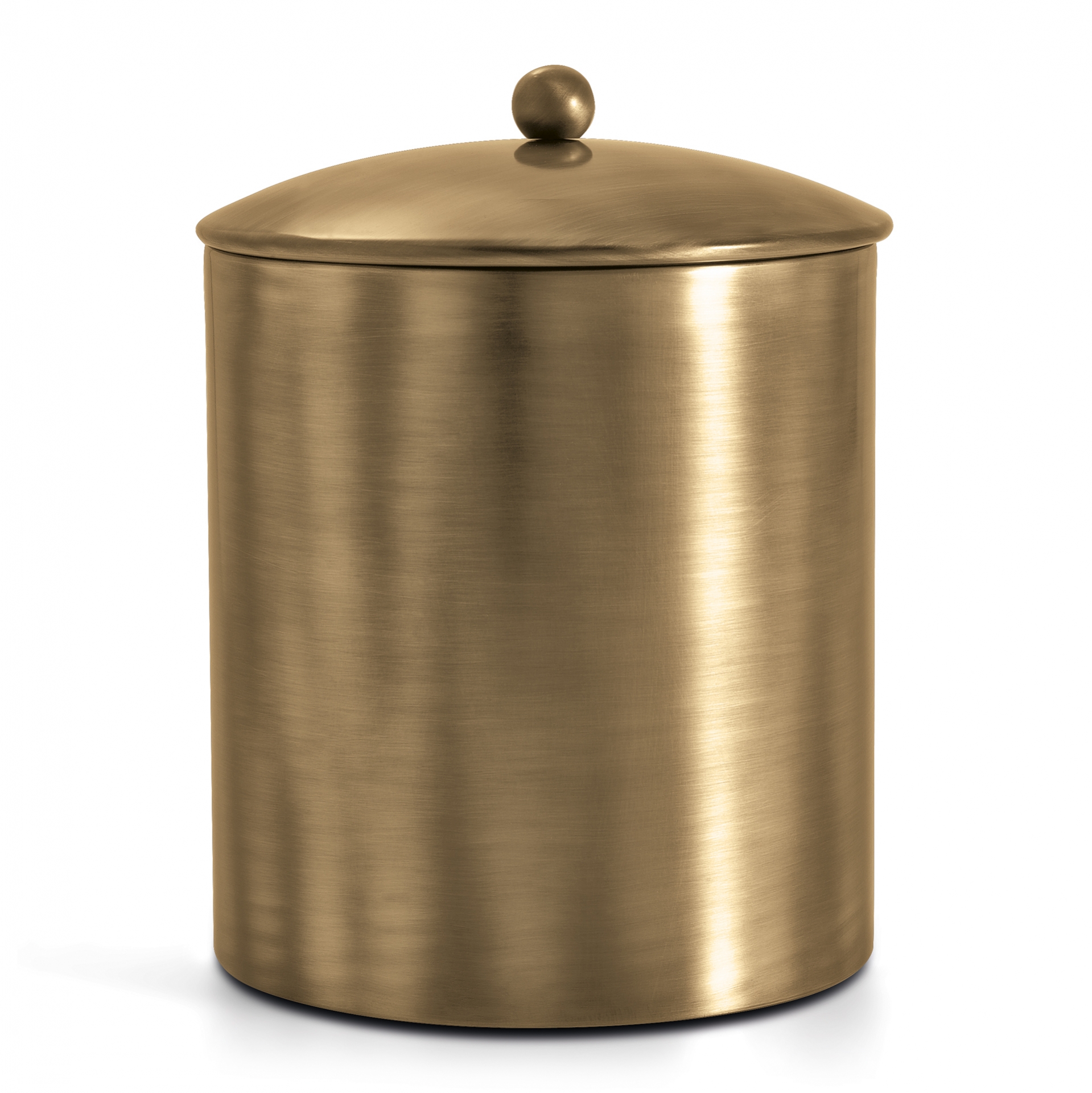 FSB65/00 3SC Урна для мусора из латуни с крышкой - круглая ручка D. 22 - H. 26 Classico Treesseci 3SC