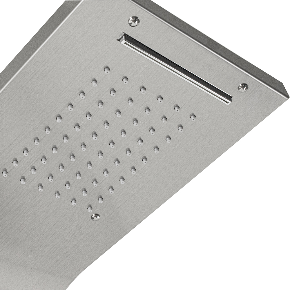 GFmark - Душевая панель - "тропический душ" с двумя лейками, корпус ЗАЦАРАПАННАЯ, нержавеющая сталь марки 304, код: 5518  - Вид №3