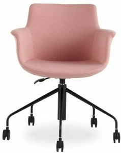 B&T Design Вращающееся кресло из ткани с подлокотниками на колесиках