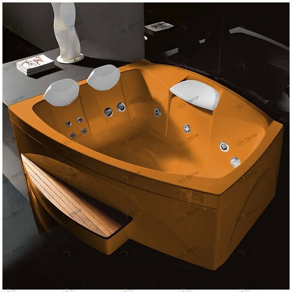 Ванна GRUPPO TREESSE Matrix Slim V7637-O большая с подголовником глубокая с гидромассажем оранжевая STDV7637O