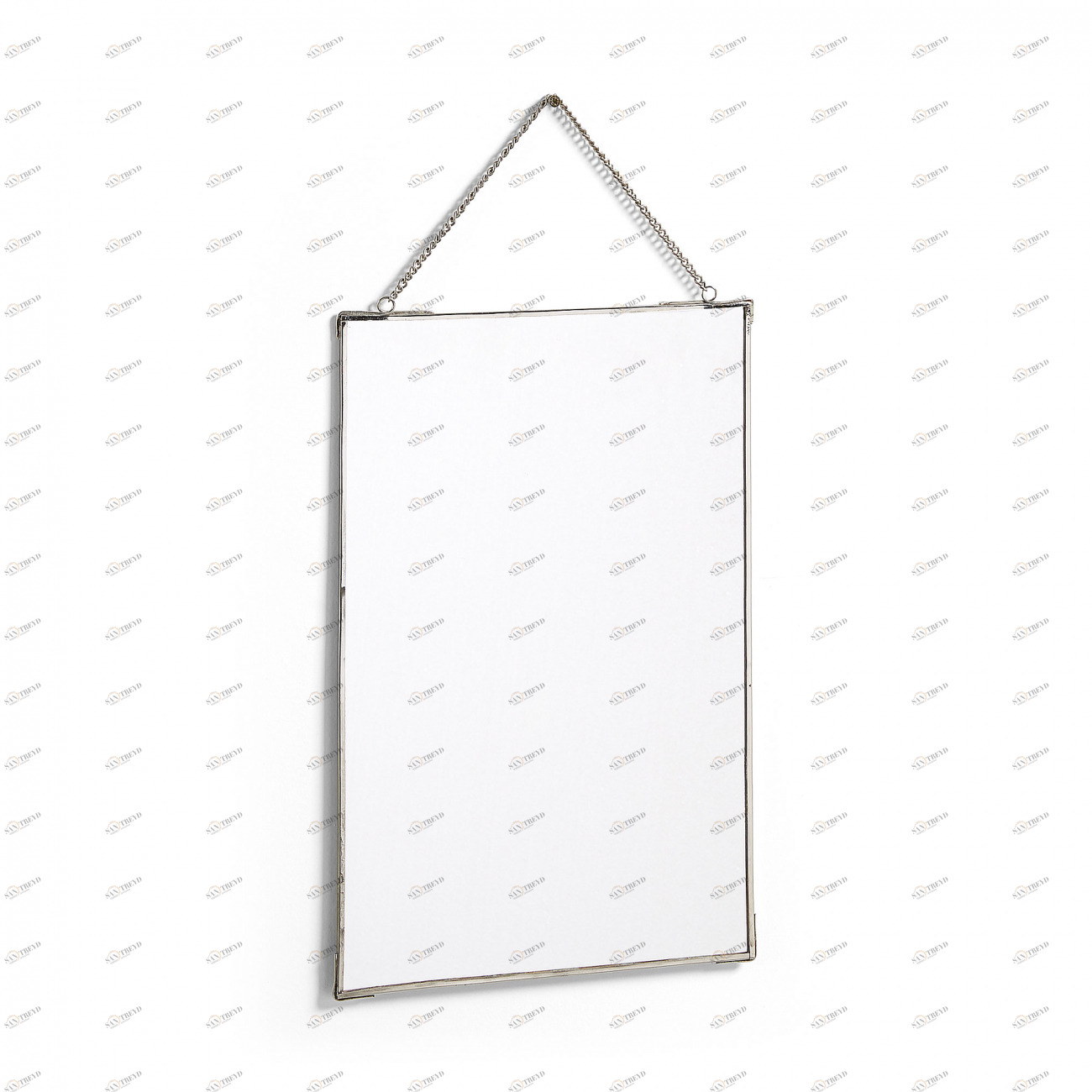 Зеркало прямоугольное настенное серебро Castell 24x36.5 см от La Forma LA FORMA ДИЗАЙНЕРСКИЕ 298899 Серебро 