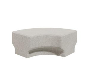 Изогнутая бетонная скамья без спинки