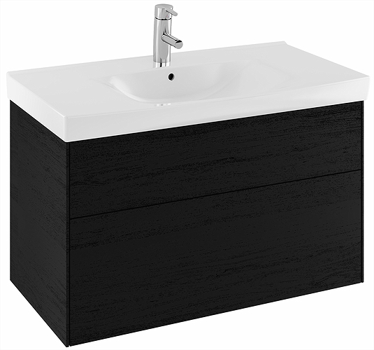 42552 IFO Sense тумба под умывальник с двумя ящиками, W = 600 мм, W1 = 622 мм, глянцевый белый - Вид №12