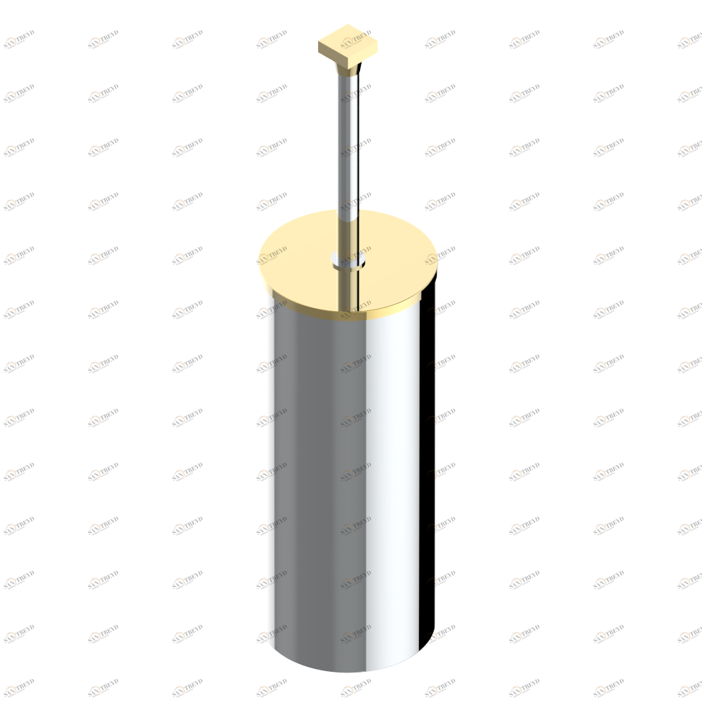 G3U-4700C Стакан напольный и щётка для унитаза с крышкой Thg-paris Montaigne marbre Leonardo Grey с рукоятками Хром/золото G3U-4700C CAT.A