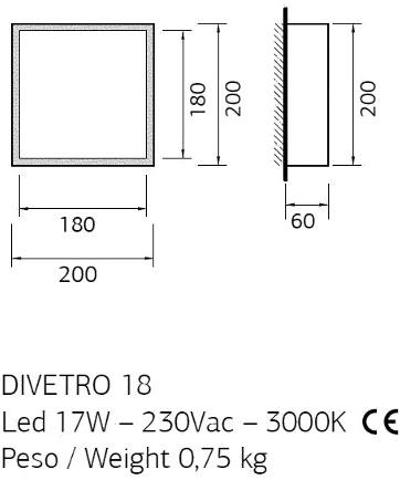 ENGI Настенный светильник / потолочный светильник из опалового стекла Divetro Endv180  - Вид №4