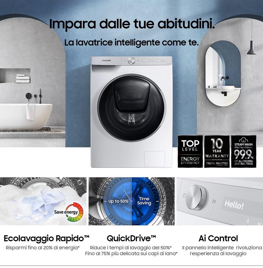 Samsung Home Appliances Стиральная машина 9 кг класс а +++  Ww90t986ase  - Вид №2