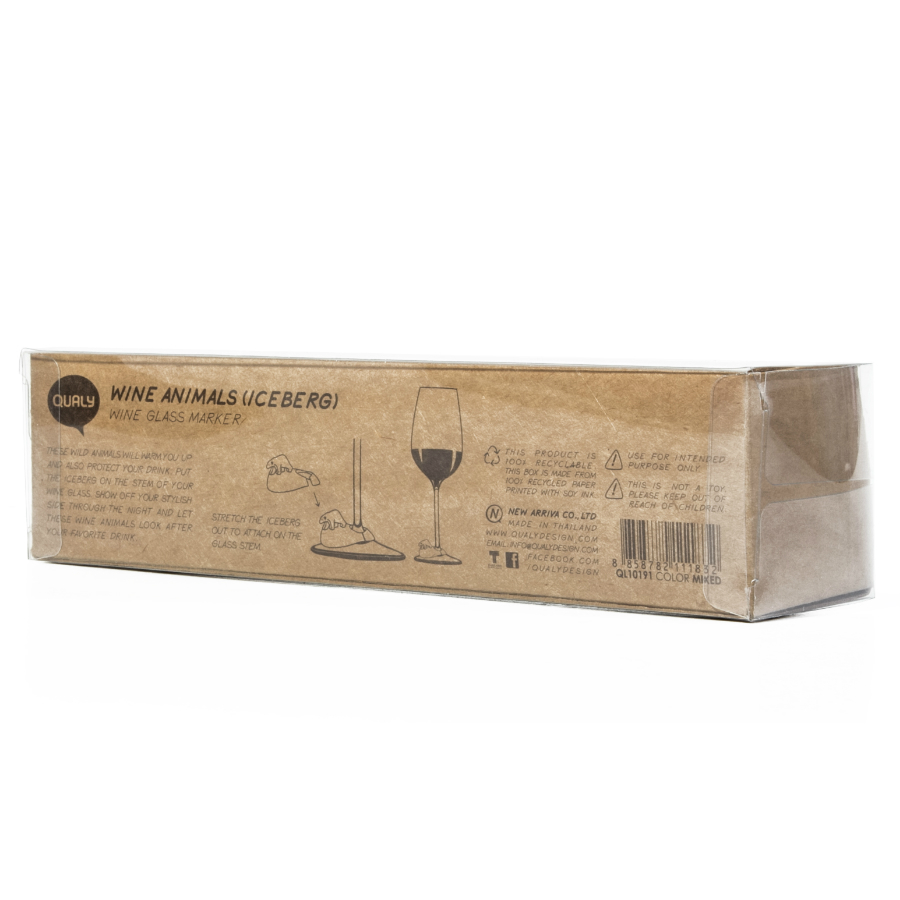 Маркеры для бокалов разноцветные Cool Wine QUALY ДИЗАЙНЕРСКИЕ 00-3880626 Бежевый;белый;коричневый;разноцветный  - Вид №12