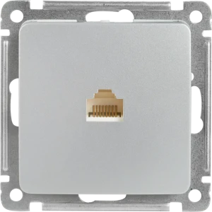 Розетка компьютерная встраиваемая Hegel РСК-400-06 цвет серебро 82493988 STLM-2047773