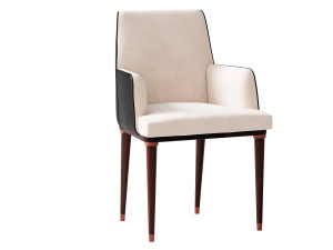 Кожаный стул с подлокотниками