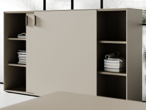 Модульный металлический офисный шкаф с раздвижными дверями