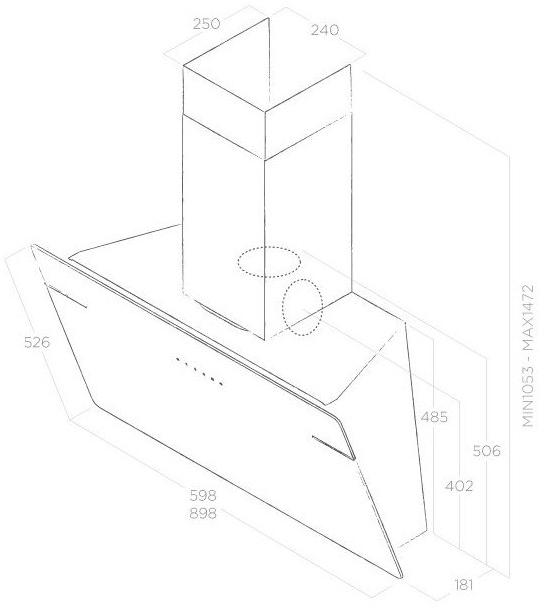 Elica Настенная стеклянная вытяжка со встроенной подсветкой sun-id-1461796 - Вид №5