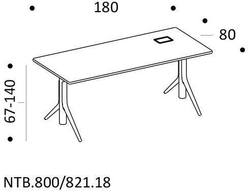 ICF Прямоугольный рабочий стол с регулируемой высотой Notable sun-id-1452750 - Вид №7