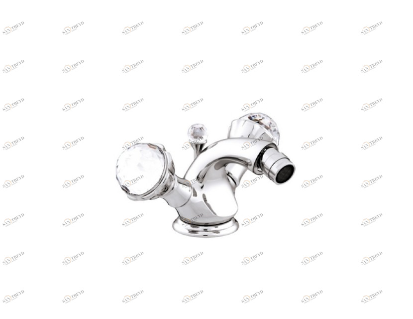 036225.000.00 Смеситель для биде на одно отверстие с кристаллами сваровски Золото 24К Mestre Atlantica