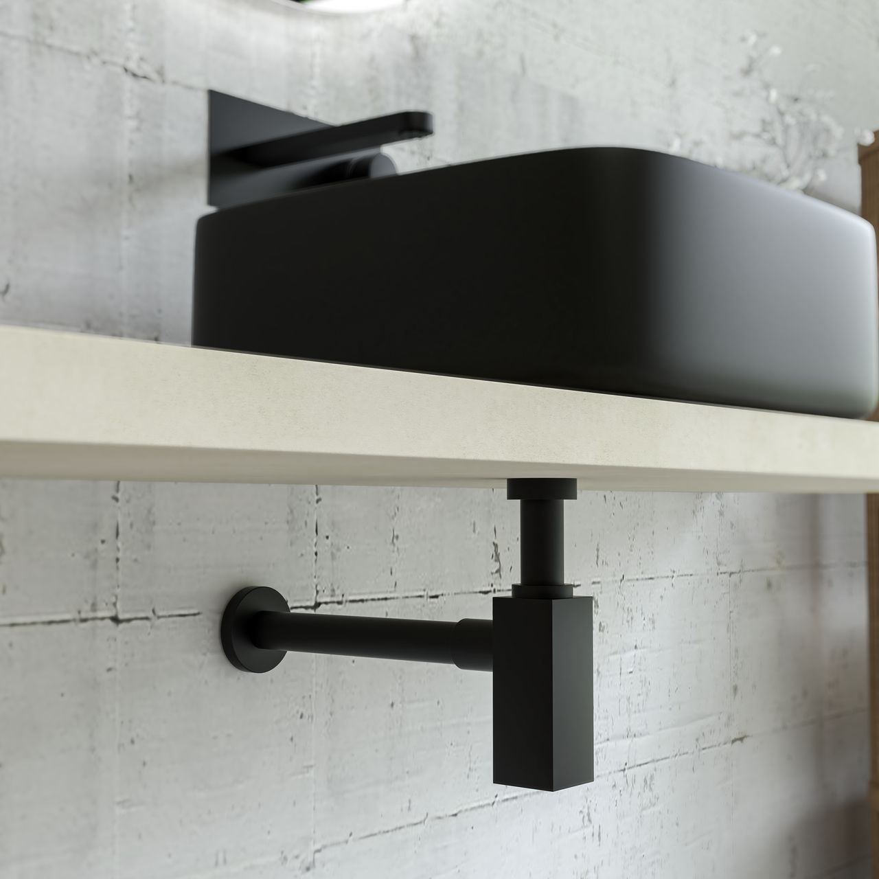 Хромированный латунный сифон для умывальника Ercos Sifone per lavabo ARCH-00061879 - Вид №2