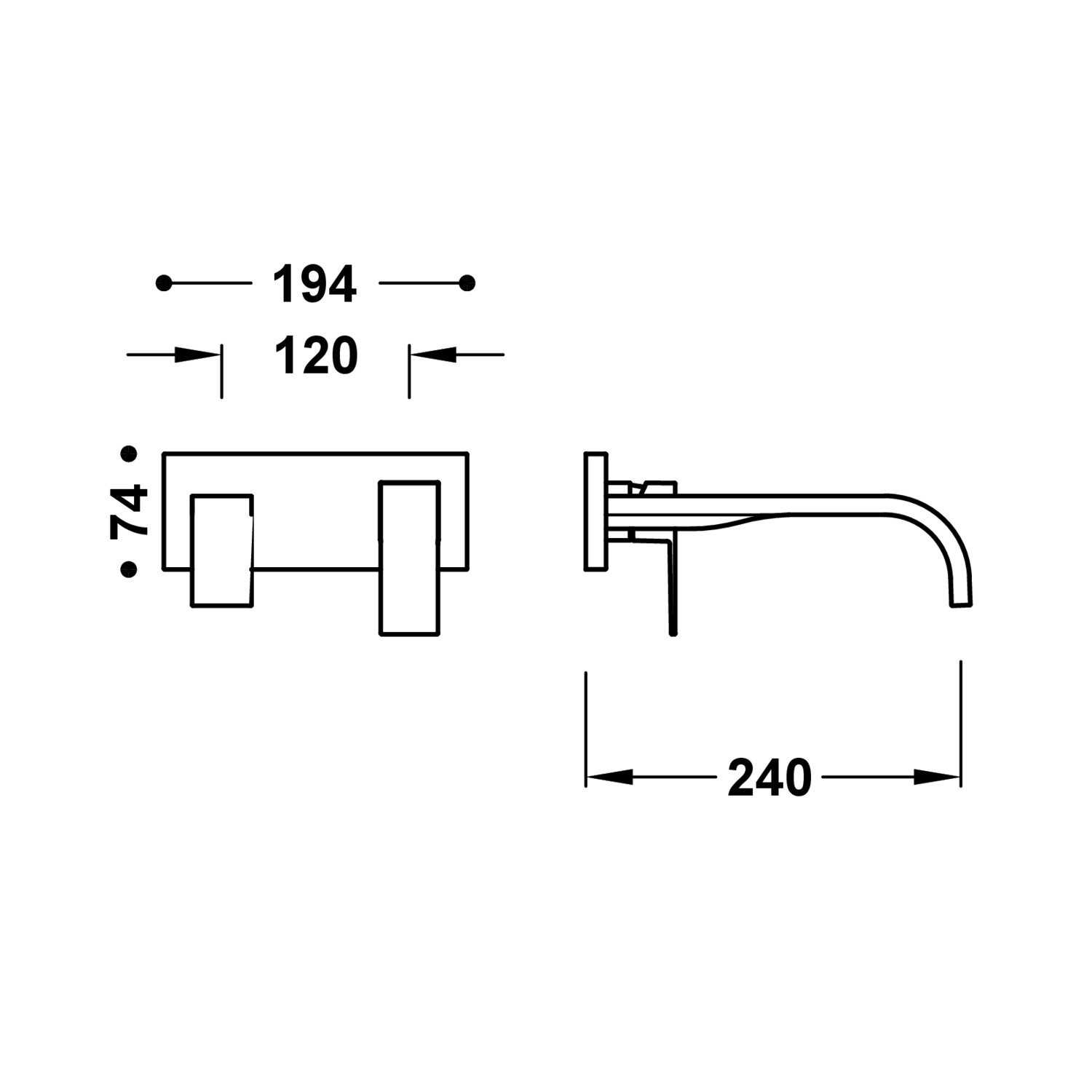 Видимая часть CUADRO для корпуса встраиваемой раковины-00630032OM TRES  - Вид №1