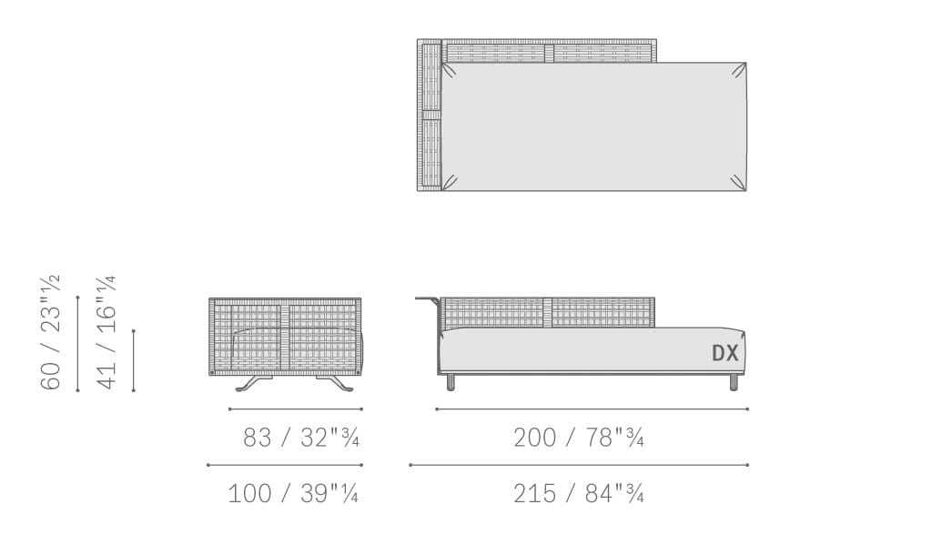 Ткань съемный садовый диван Poltrona Frau Boundless Living Outdoor Collections ARCH-00134649 - Вид №31