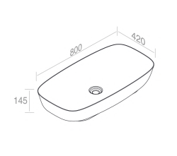L680T0R0V0.100 Накладная раковина прямоугольная A. e T. Italia VESS Белый глянцевый AeT ITALIA - Вид №1