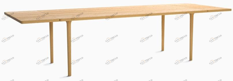 MOR DESIGN Прямоугольный раздвижной стол из дуба Cast Cte220110s