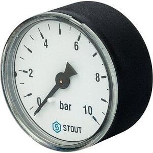 Манометр аксиальный 50 мм 1/4" 10 бар STOUT