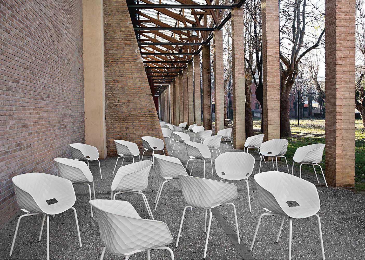 Uni-ka 594 Кресло со стальным каркасом, 4 ножки. Полипропиленовая оболочка. Et al. Uni-ka - Вид №6