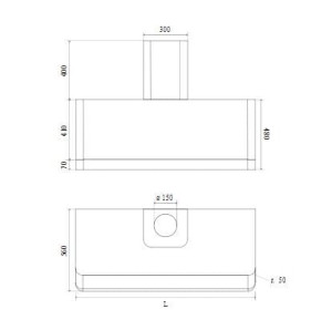 Настенный стальной вытяжной шкаф