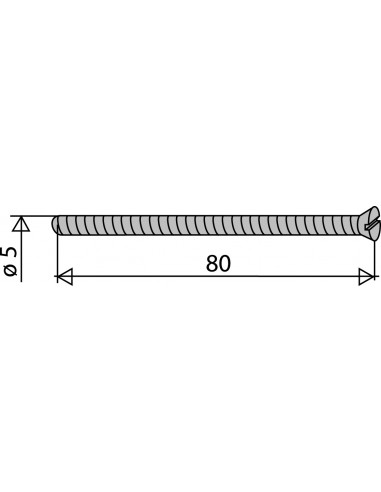 025000 000 00  Винты Д. 5 и Л. 80 мм, нержавеющая сталь, 2 шт. Valentin Сталь  - Вид №2