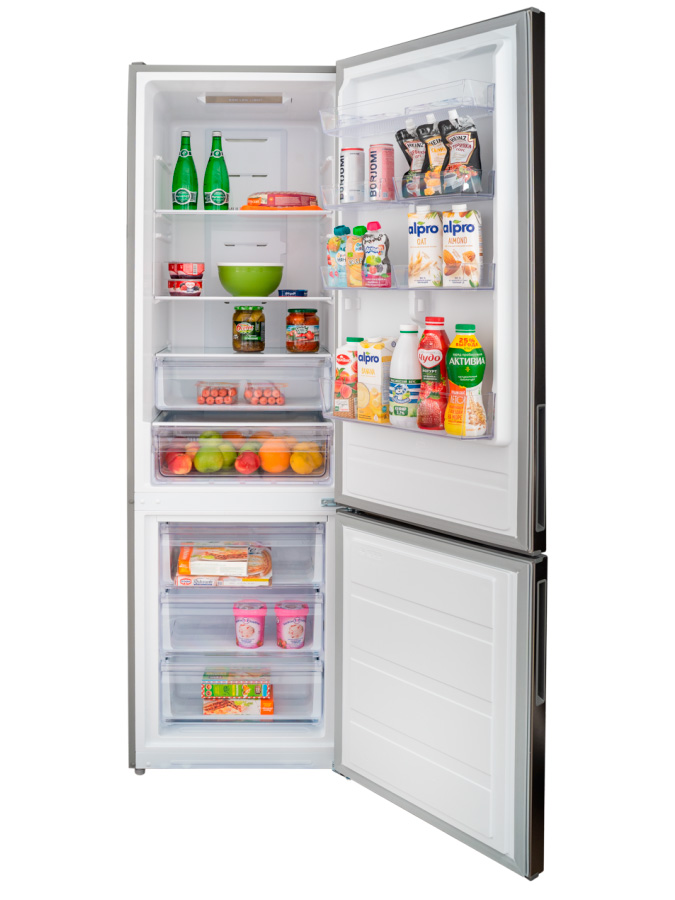 9920935 Холодильник с морозильником   Schaub Lorenz SLU C201D0 G серебристый STDN-0101791 - Вид №3