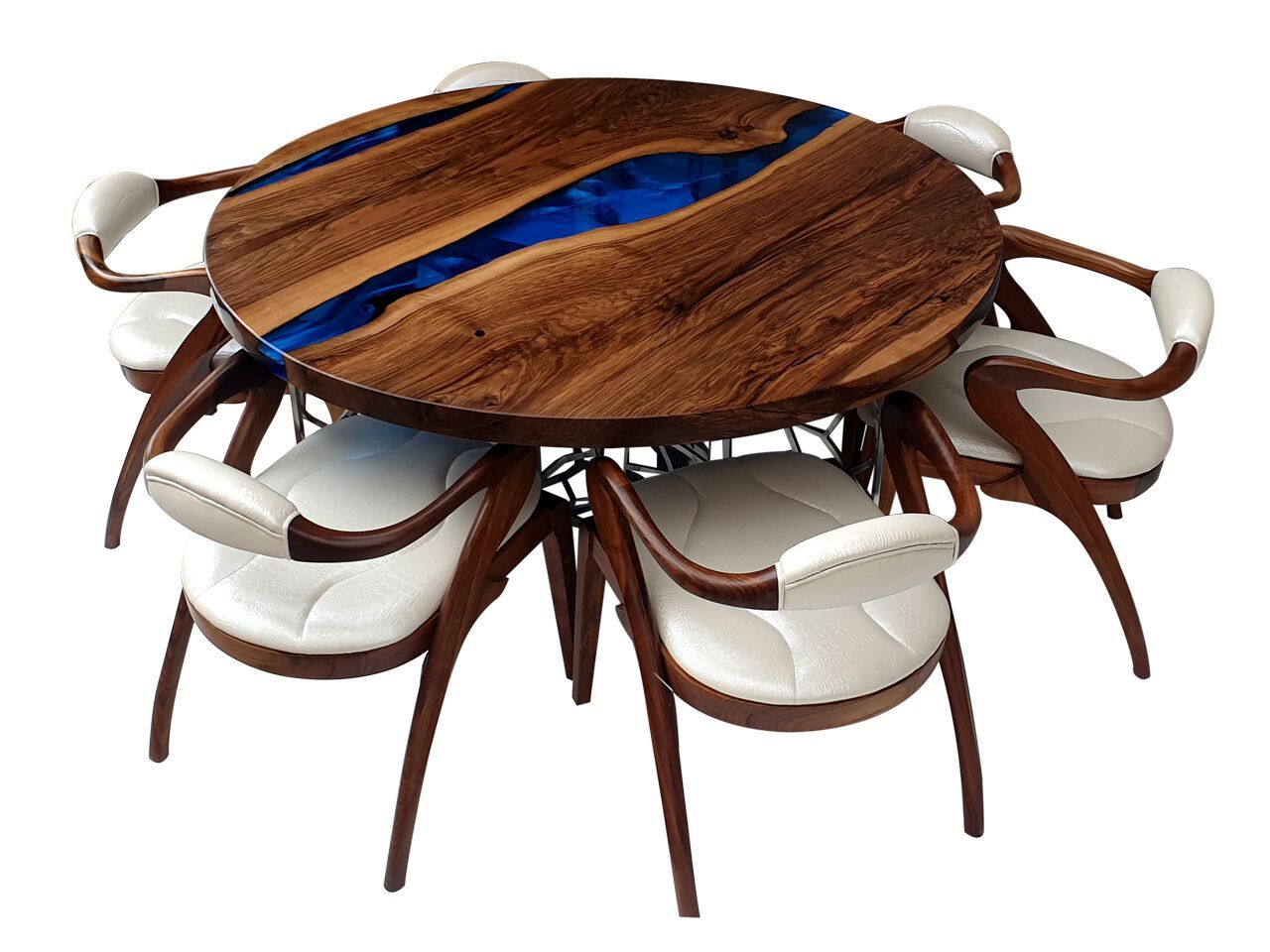 Обеденный набор из дерева и смолы Legnor LEG2408749 ARCH-00136320