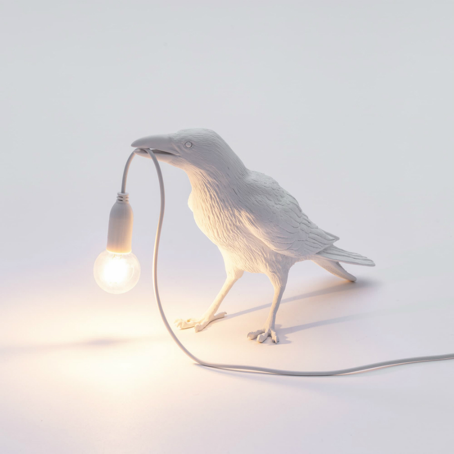 Светильник настольный Bird Lamp Waiting, белый Seletti 14732 - Вид №4