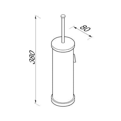 Туалетная щетка из нержавеющей стали Geesa Nemox ARCH-00032143 - Вид №5