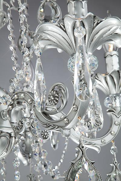 Подвесная люстра Bogates Wonderful 276/6 Strotskis BOGATES ДИЗАЙНЕРСКИЕ, WONDERFUL 181801 Серебро  - Вид №3