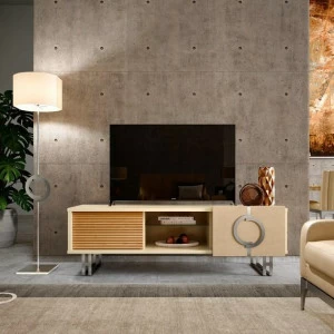 Caroti Низкий лакированный хрустальный тумба под телевизор в современном стиле с книжным шкафом Concept Art.162 - lift