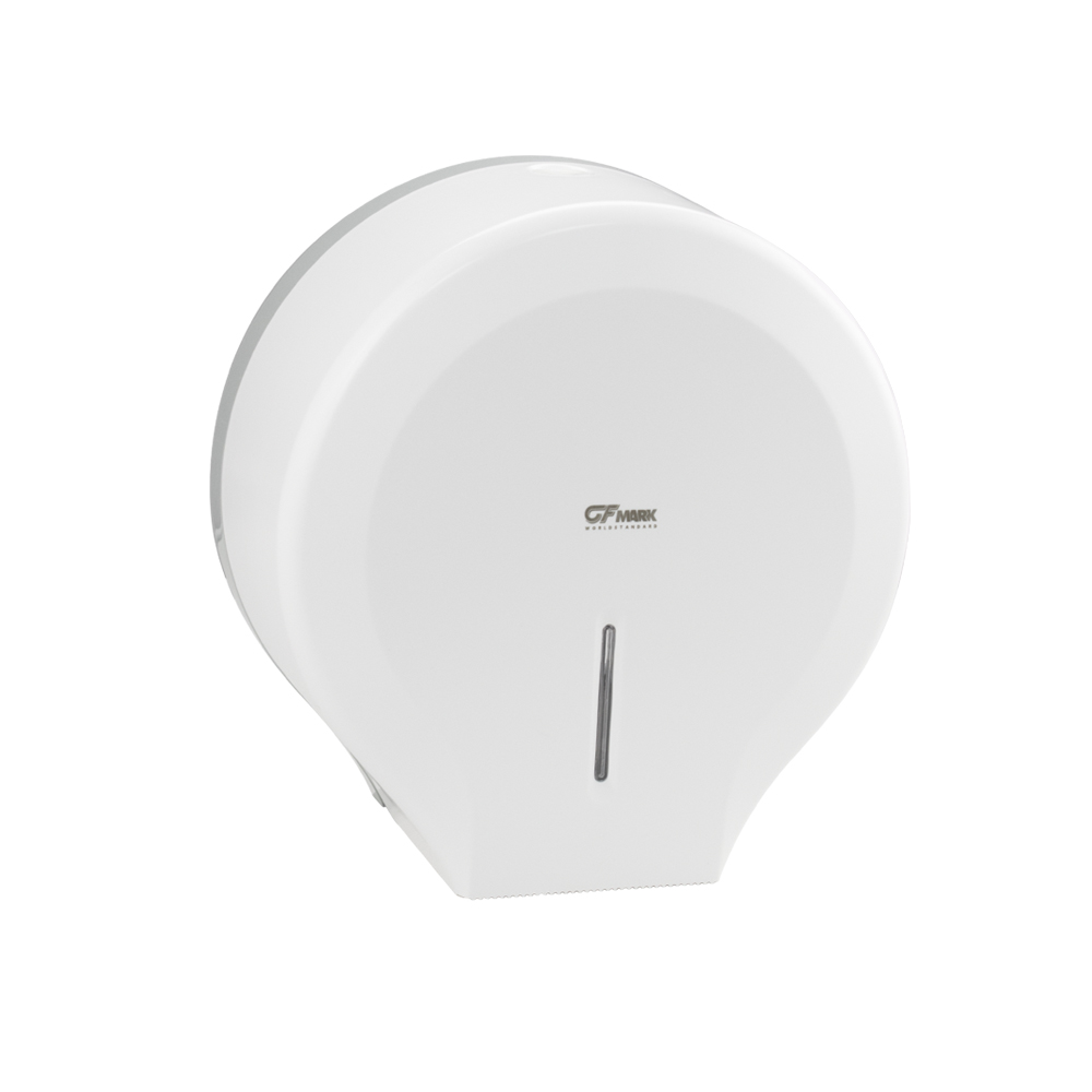 GFmark - Диспенсер для туалетной бумаги - барабан, пластиковый, БЕЛЫЙ, с глазком, с ключом, код: 925 