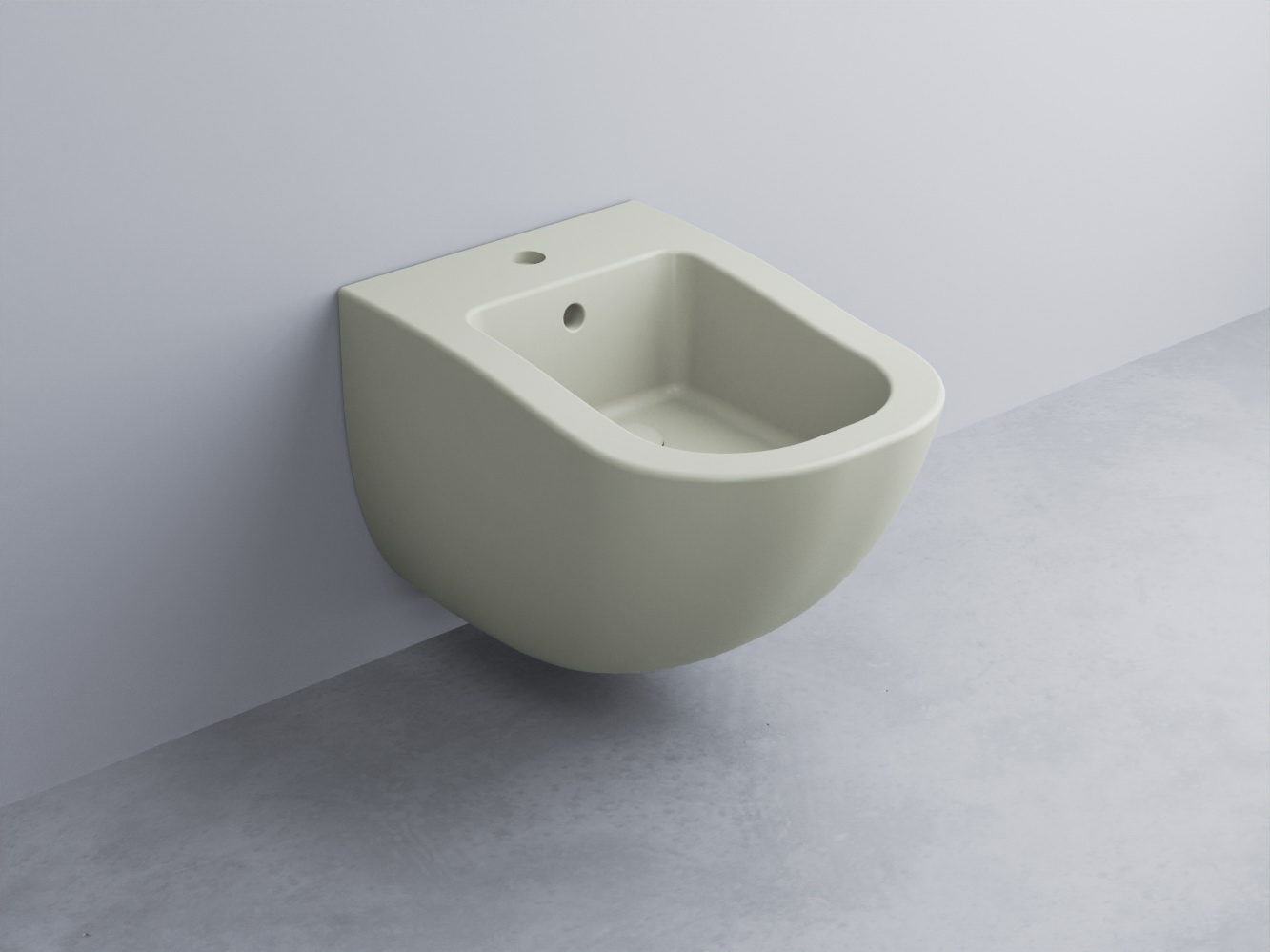 FLBS-PM Биде подвесное с одним отверстием под смеситель, в комплекте с крепежами cielo Fluid Ceramica Cielo